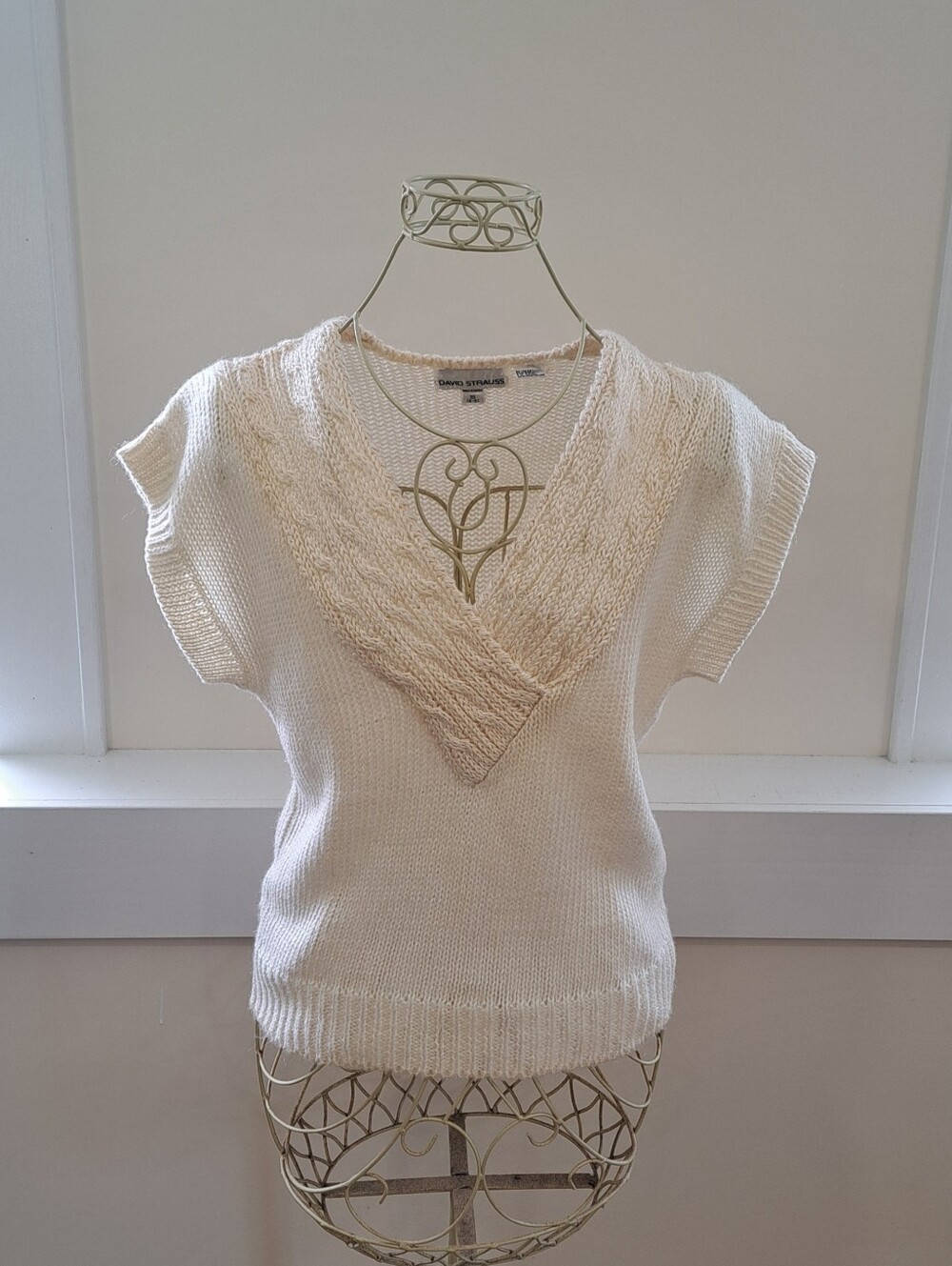 Vtg. 70s David Strauss Wool Blend Grannycore Retro Boho Cottagecore Sweater S.